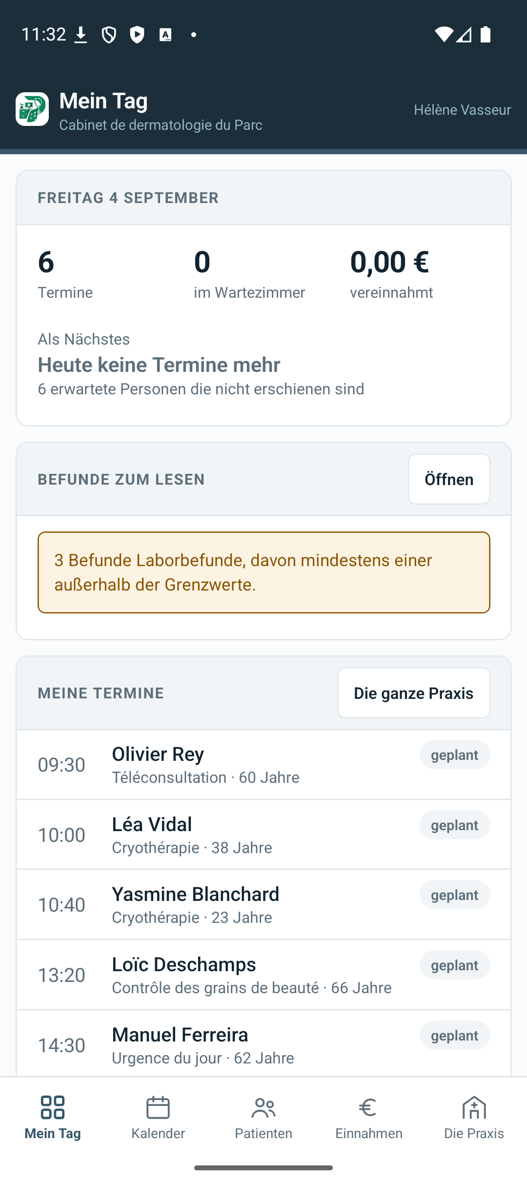 Am Telefon — der Tag: der nächste Patient, das Wartezimmer und seine echte Wartezeit.